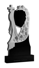 Ang Black Granite Monument Rose Curtain Tombstone