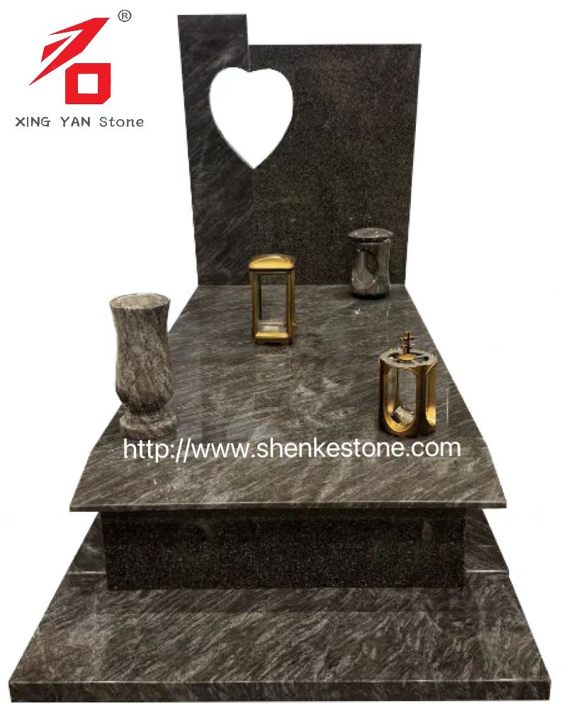 Blue Orion Granite Funeral Monument (na may plorera)