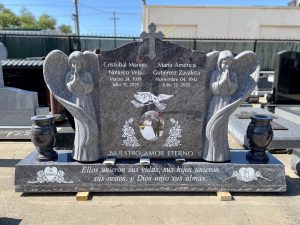 Ang China Xingyan Double Angel ay hugis ng granite tombstone