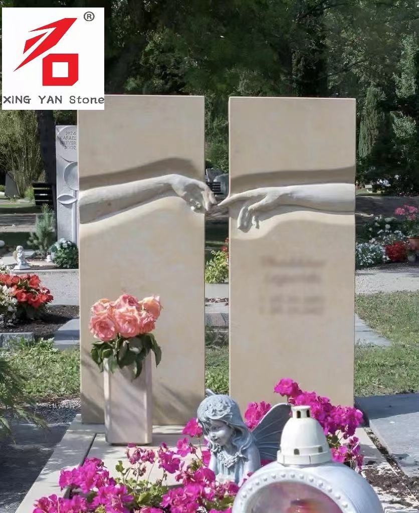 Ang China Xingyan Manufacturing Huangshayan Hand Touch Shaped Tombstone