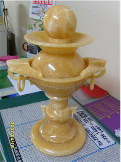 China Xingyan Mihuang Stone Feng Shui Ball Fountain Sculpture