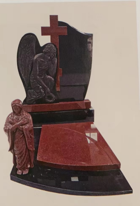 China Xingyan - Relihiyosong Tema na Pag -ukit ng Tombstone (Angel at Birheng Maria na Hugis)