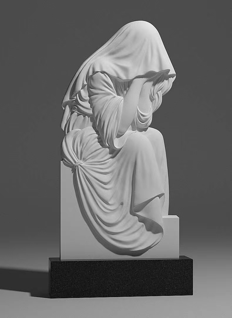 Chinese Xingyan Russian Style na Pagdadalamhati Madonna Theme Art Tombstone