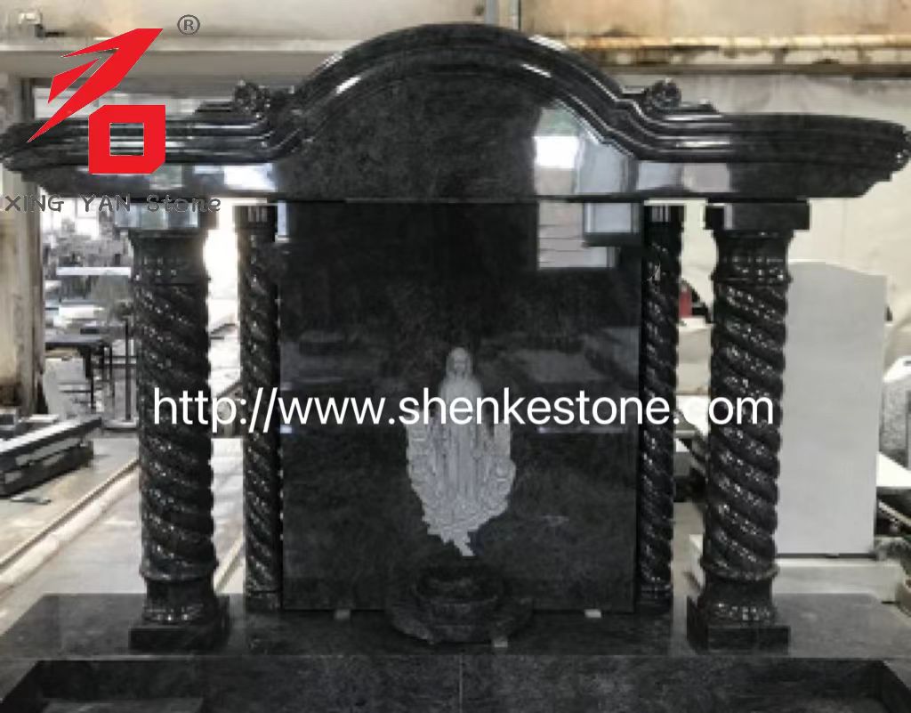 Ireland Design Bahama Blue Granite Angel Monument
