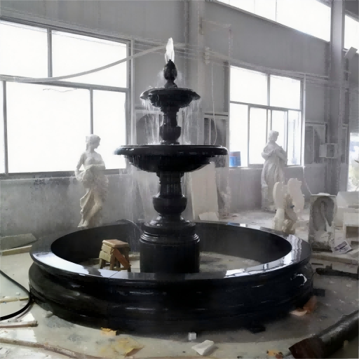 Xingyan Customized Double-Layer Black Stone Fountain Garden Landscape na dumadaloy ng mga burloloy ng tubig