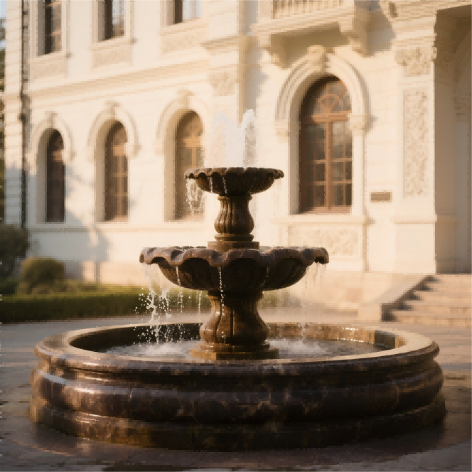 Xingyan Stone Sculpture Na-customize na Double-Layer Stone Sculpture Fountain